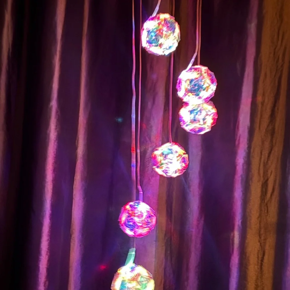 Colorful solar String Lights for parties- outdoors
